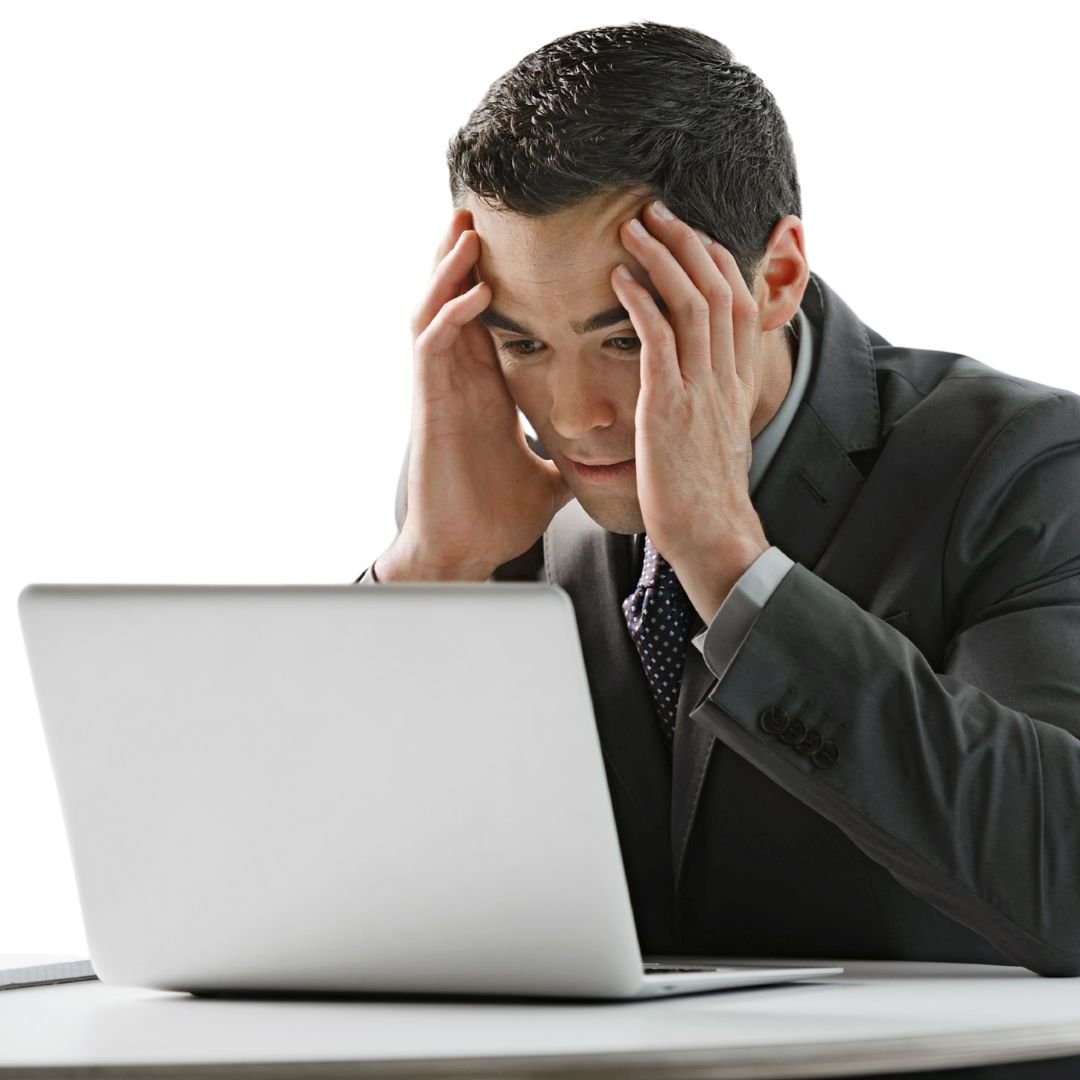 Imagem de empresário com dúvida